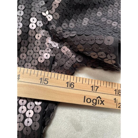 French Connection Black Sequin Blazer Jacket Womens Size 4 Y2K Whimsygoth - Picture 3 of 11